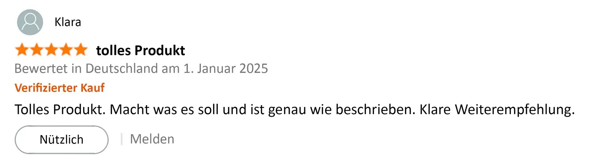 Bewertung mit handschriftlichem Brief auf E-Commerce Plattform